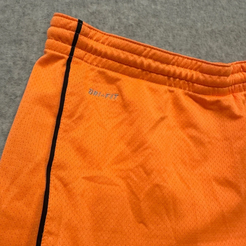 Nike Dri-FIT Womens Orange Mesh Athletic Shorts Running Size Medium